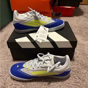 Adidas men’s Sneakers in Blue and Neon Yellow